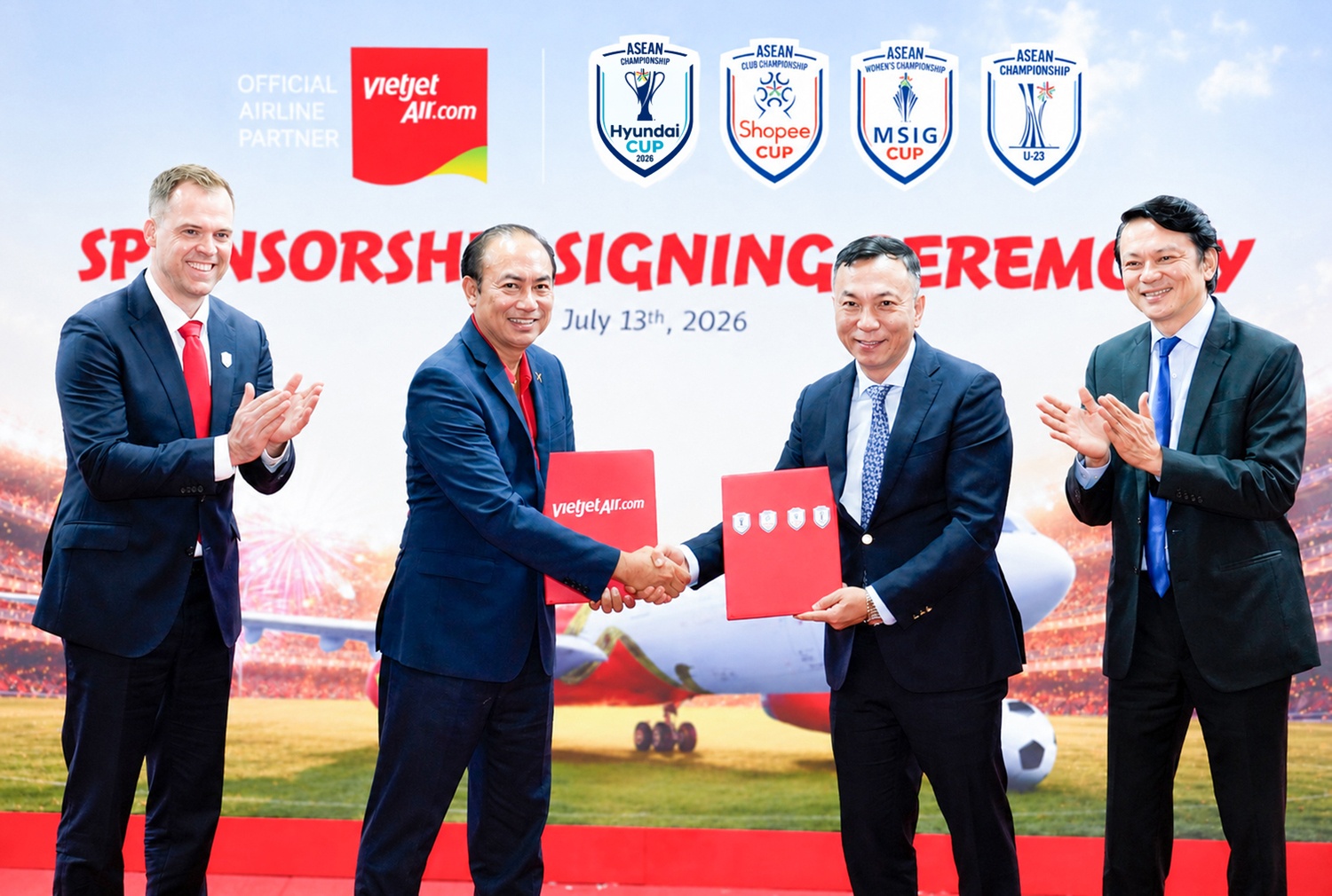 Vietjet và Ngân hàng số Vikki trở thành đơn vị đồng hành cùng  ASEAN United FC