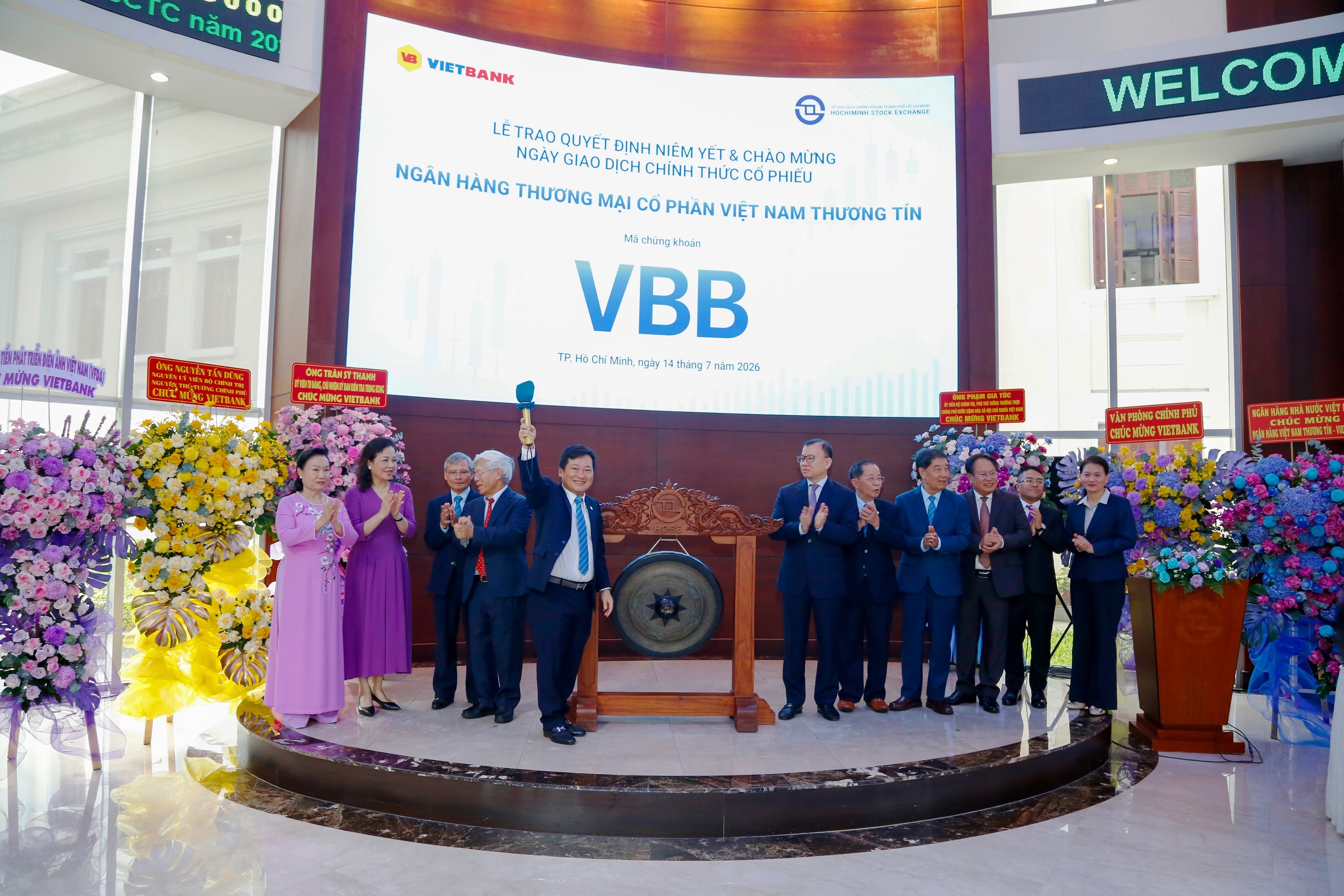 Cổ phiếu Vietbank chính thức niêm yết trên HOSE