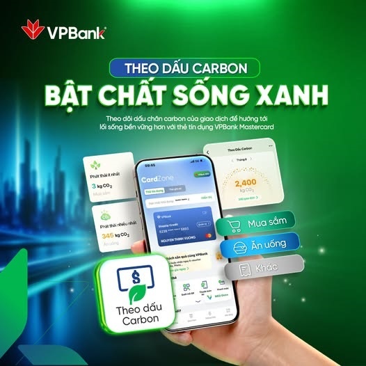 Tính năng Theo dấu Carbon được tích hợp trực tiếp trên ứng dụng VPBank NEO Tính năng Theo dấu Carbon được tích hợp trực tiếp trên ứng dụng VPBank NEO