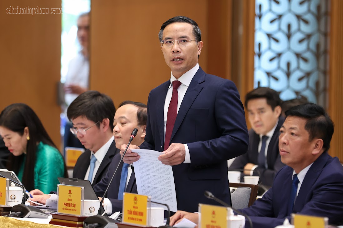 Thống đốc Ngân hàng Nhà nước Việt Nam Phạm Đức Ấn phát biểu tại Hội nghị- Ảnh: VGP/Nhật Bắc