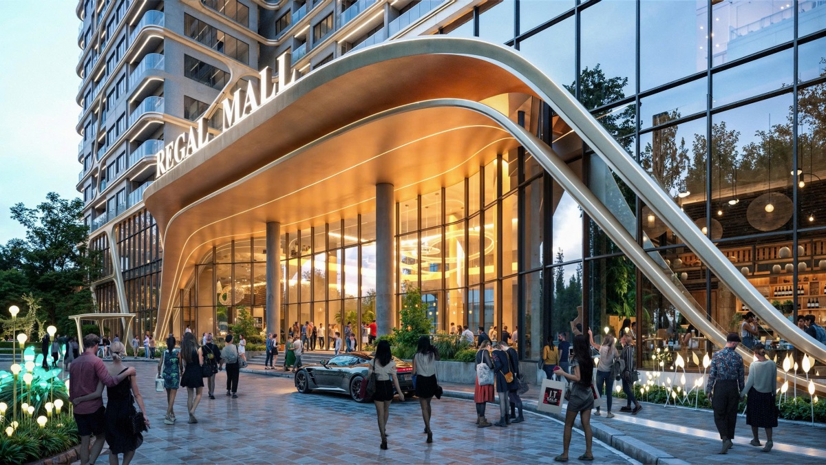 Tại khối đế thương mại Regal Mall rộng 8.000 m², thay vì băm nhỏ diện tích thành hàng trăm ki-ốt bán lẻ để cào dòng tiền cho thuê ngắn hạn, chủ đầu tư chỉ thiết lập vỏn vẹn 6 không gian Flagship Store khổng lồ... Tại khối đế thương mại Regal Mall rộng 8.000 m², thay vì băm nhỏ diện tích thành hàng trăm ki-ốt bán lẻ để cào dòng tiền cho thuê ngắn hạn, chủ đầu tư chỉ thiết lập vỏn vẹn 6 không gian Flagship Store khổng lồ...