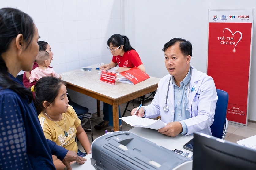Viettel chung tay khám tim miễn phí cho hơn 600 em nhỏ tại Khánh Hoà