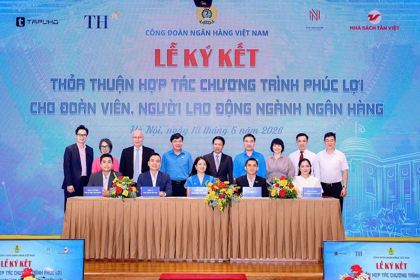 Công đoàn Ngân hàng Việt Nam và Nhà sách Tân Việt ký kết Thỏa thuận hợp tác về Chương trình phúc lợi dành cho đoàn viên, người lao động ngành Ngân hàng