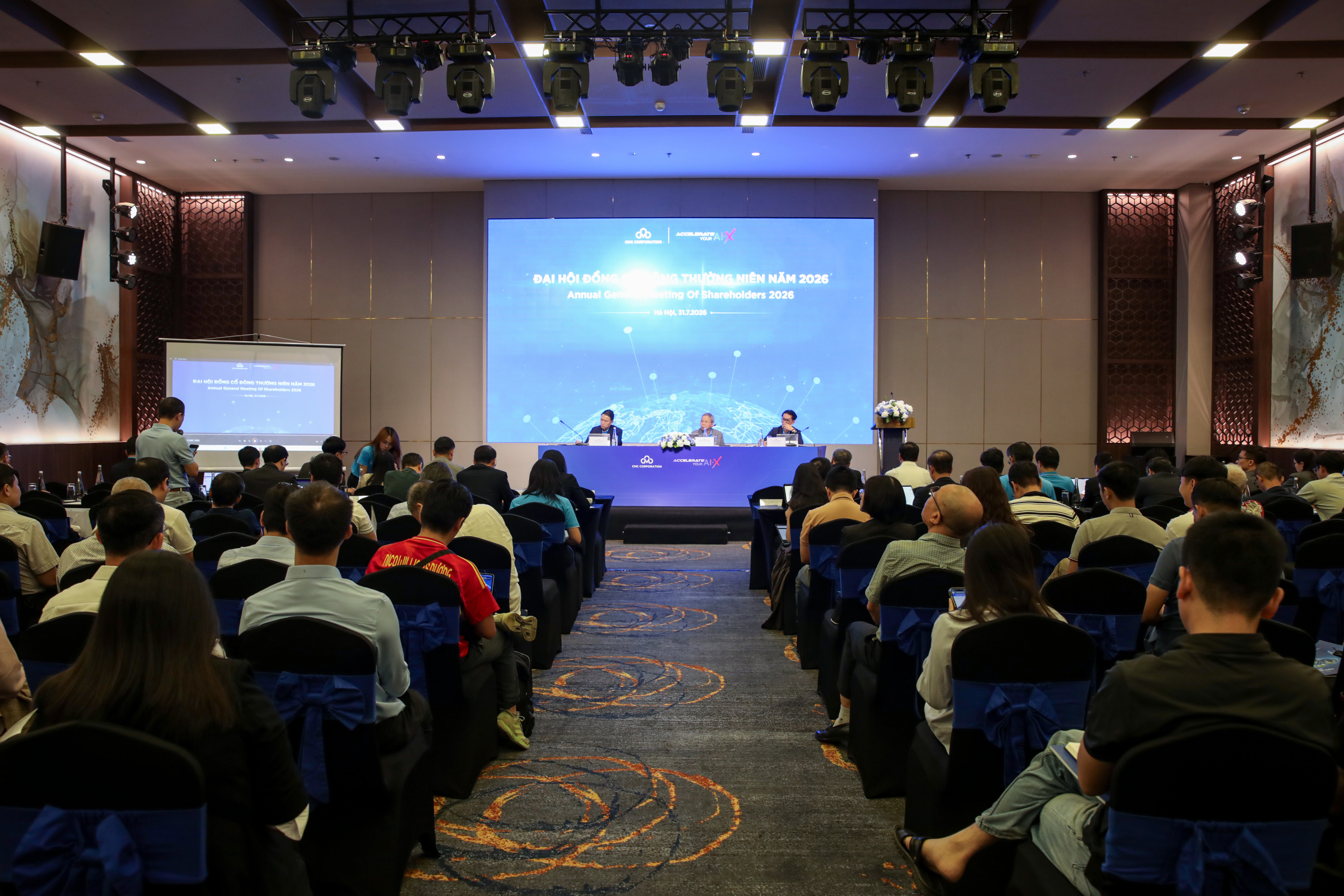 Toàn cảnh Đại hội đồng cổ đông thường niên năm 2026 của Tập đoàn Công nghệ CMC. Toàn cảnh Đại hội đồng cổ đông thường niên năm 2026 của Tập đoàn Công nghệ CMC.