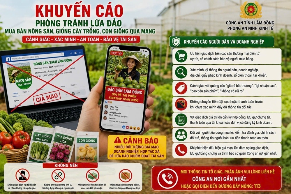 undefined Cảnh giác chiêu trò giả mạo doanh nghiệp bán nông sản để lừa đảo