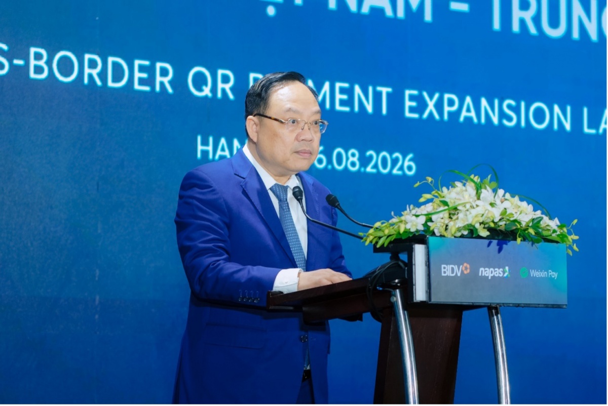 Vụ trưởng Vụ Thanh toán (Ngân hàng Nhà nước Việt Nam) Phạm Anh Tuấn phát biểu tại sự kiện Vụ trưởng Vụ Thanh toán (Ngân hàng Nhà nước Việt Nam) Phạm Anh Tuấn phát biểu tại sự kiện