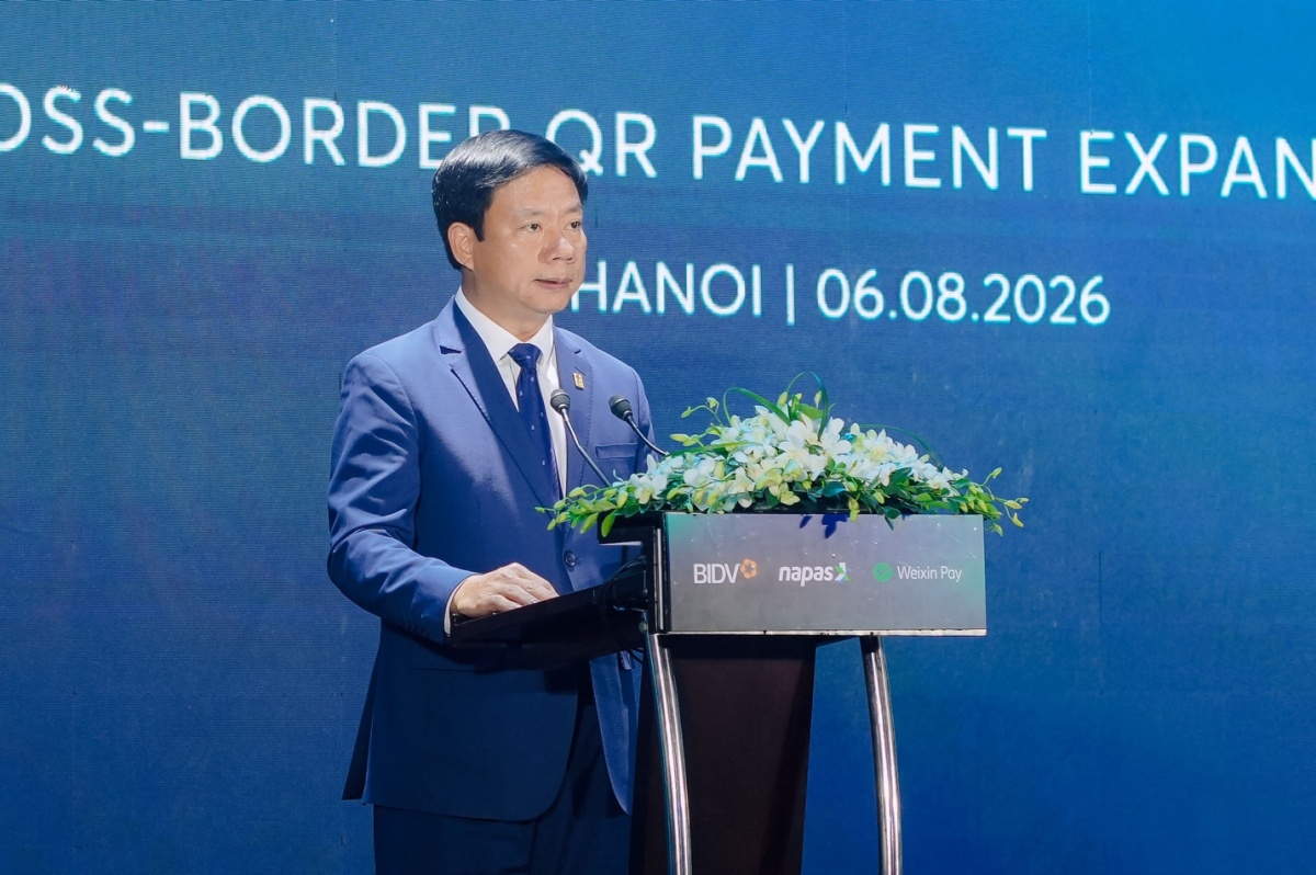 Ông Nguyễn Quang Minh, Tổng Giám đốc Công ty Cổ phần Thanh toán Quốc gia Việt Nam (NAPAS) phát biểu tại sự kiện Ông Nguyễn Quang Minh, Tổng Giám đốc Công ty Cổ phần Thanh toán Quốc gia Việt Nam (NAPAS) phát biểu tại sự kiện