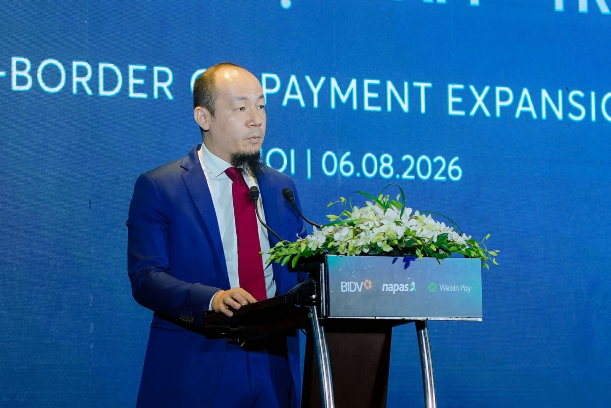 Ông Ben Yang, Giám đốc điều hành Weixin Pay khu vực Đông Nam Á và Bắc Mỹ phát biểu tại sự kiện Ông Ben Yang, Giám đốc điều hành Weixin Pay khu vực Đông Nam Á và Bắc Mỹ phát biểu tại sự kiện