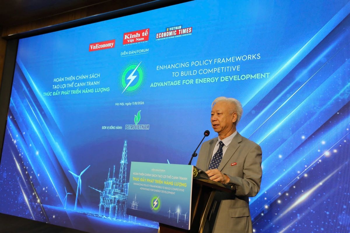 Ông Đào Quang Bính, Tổng Thư ký Hội Khoa học Kinh tế Việt Nam phát biểu tại diễn đàn Ông Đào Quang Bính, Tổng Thư ký Hội Khoa học Kinh tế Việt Nam phát biểu tại diễn đàn