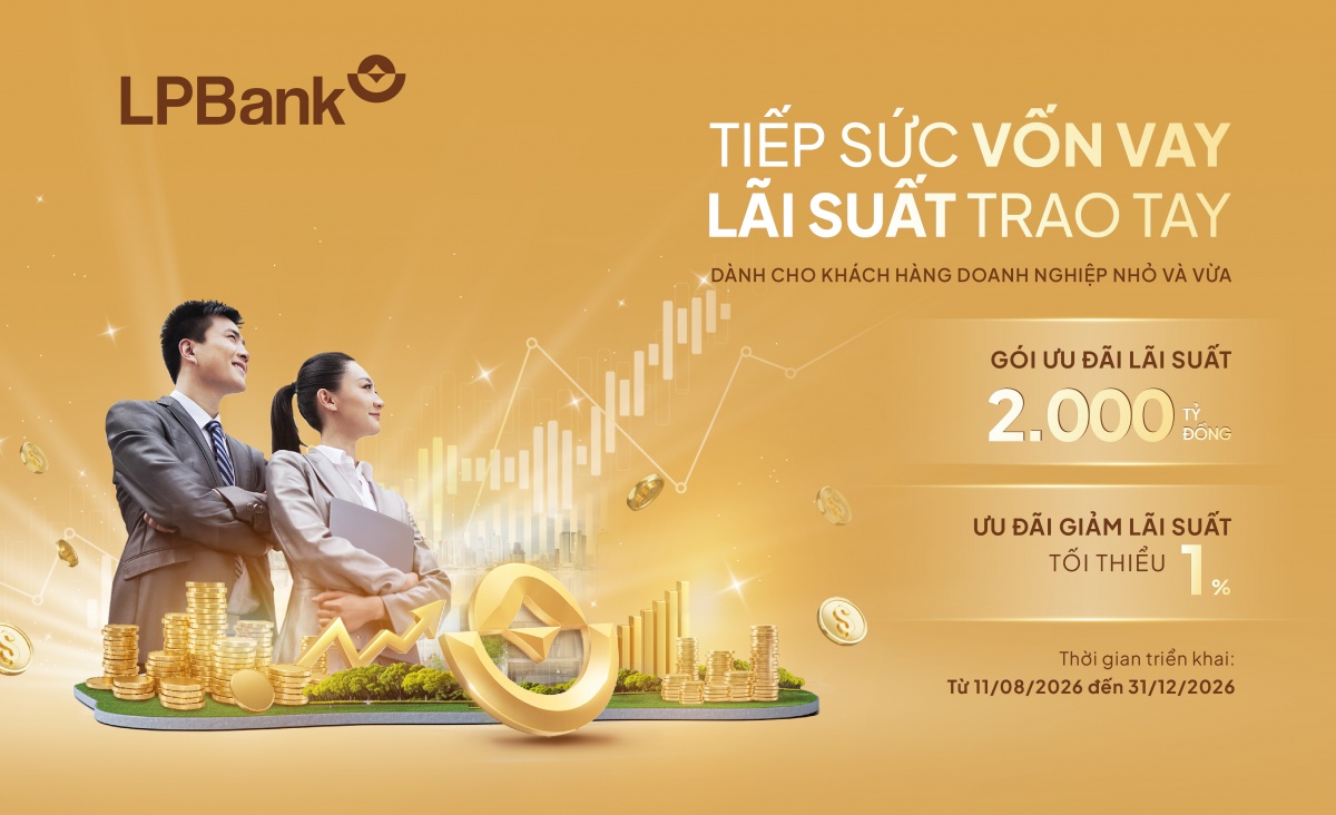 LPBank tung gói tín dụng 2.000 tỷ đồng, giảm lãi suất tối thiểu 1% tiếp sức doanh nghiệp nhỏ và vừa LPBank tung gói tín dụng 2.000 tỷ đồng, giảm lãi suất tối thiểu 1% tiếp sức doanh nghiệp nhỏ và vừa