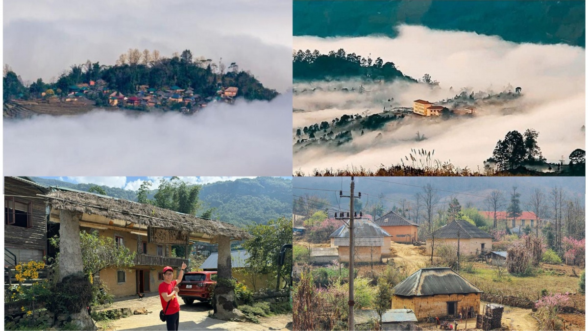Choản Thèn - được ví như “bản làng trên mây” bởi quanh năm chìm giữa biển mây bồng bềnh hư ảo