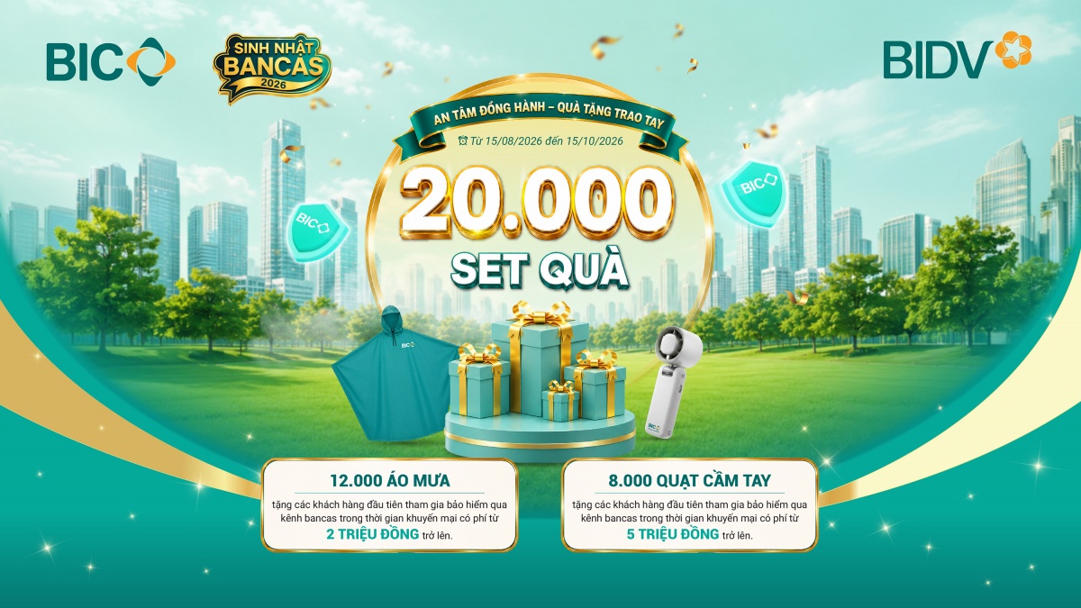 BIC tặng quà khách hàng tham gia bảo hiểm qua kênh Bancassurance BIC tặng quà khách hàng tham gia bảo hiểm qua kênh Bancassurance
