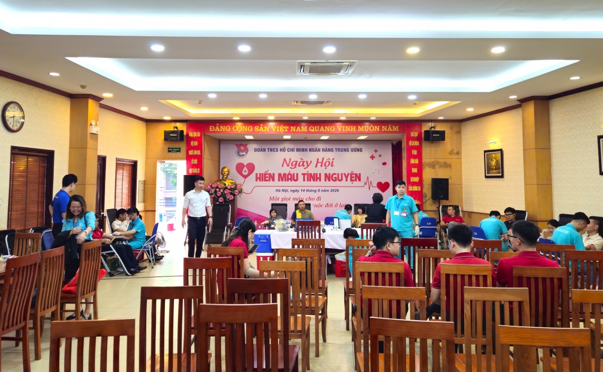 Đoàn Thanh niên Ngân hàng Trung ương tổ chức Ngày hội hiến máu tình nguyện đợt 2 năm 2026