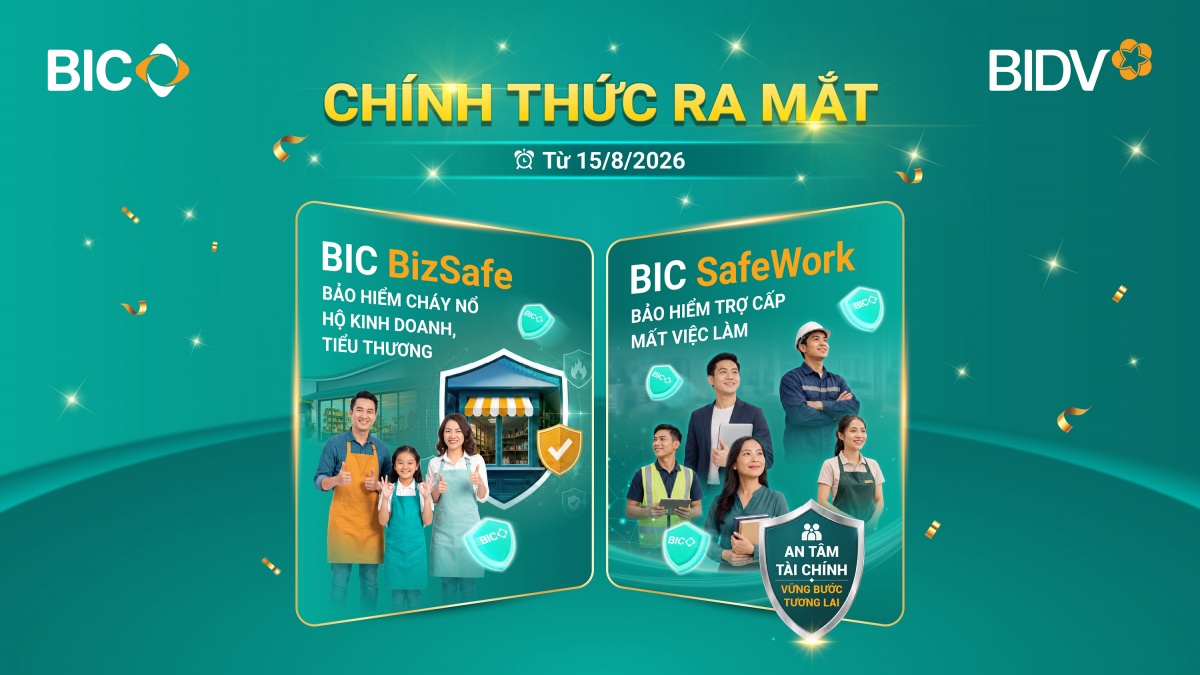 BIC ra mắt bộ đôi sản phẩm mới,  “điểm tựa tài chính” cho hộ kinh doanh và người lao động