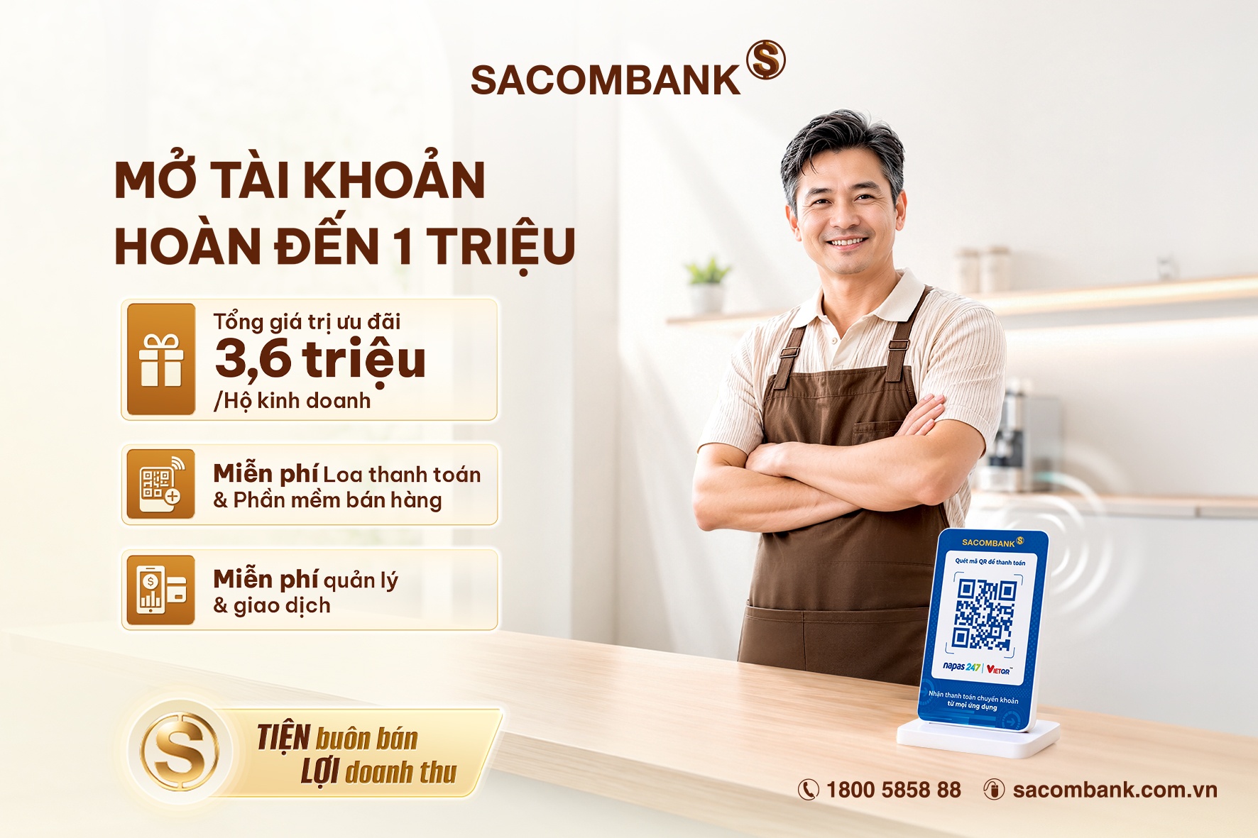SACOMBANK đồng hành cùng cá nhân và hộ kinh doanh với nhiều ưu đãi đến cuối năm