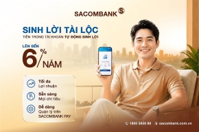 Tối ưu tài khoản thanh toán với sản phẩm Sinh Lời Tài Lộc của SACOMBANK