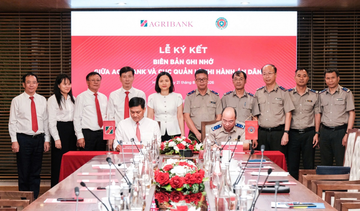 Agribank và Cục Quản lý Thi hành án dân sự ký Biên bản ghi nhớ hợp tác