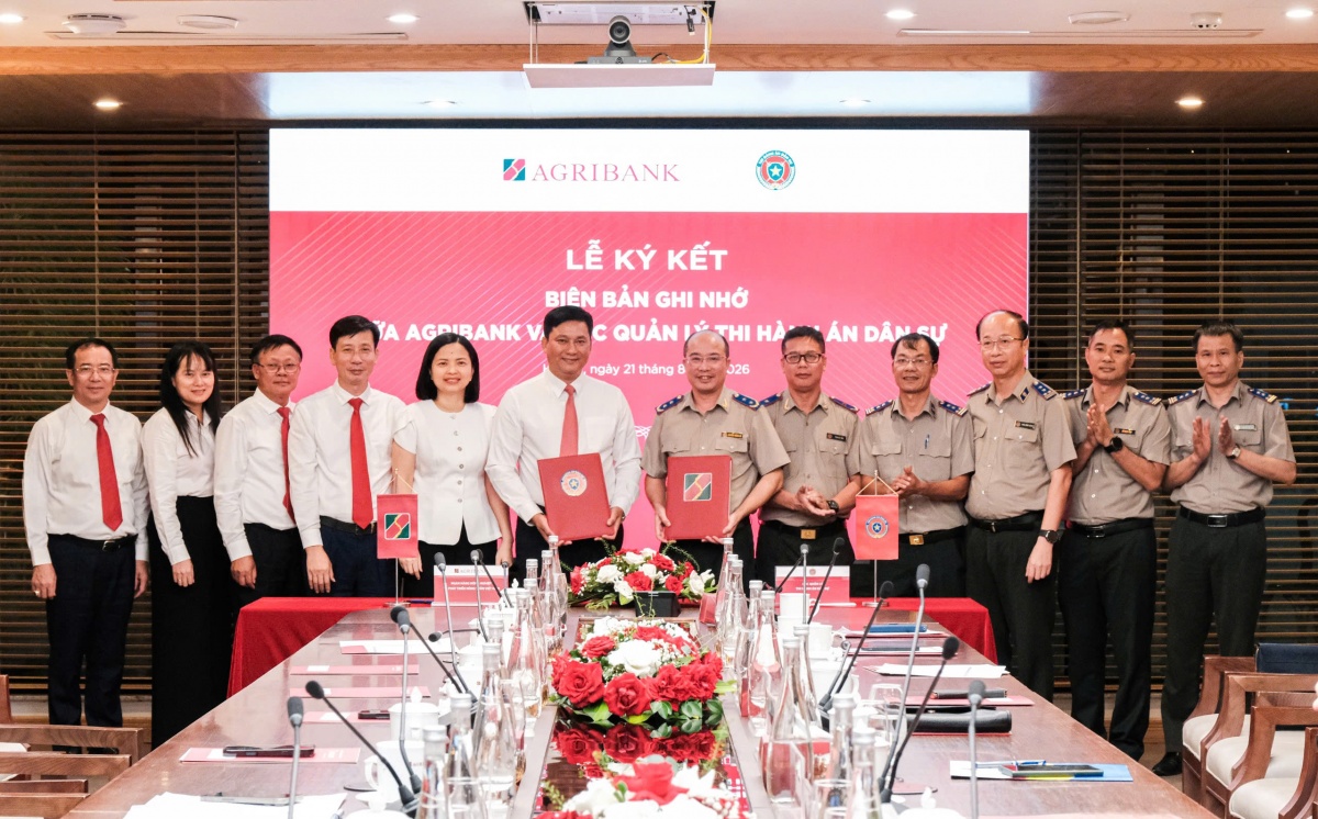 Agribank và Cục Quản lý Thi hành án dân sự ký Biên bản ghi nhớ hợp tác