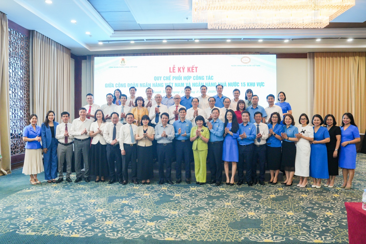 Công đoàn Ngân hàng Việt Nam ký kết Quy chế phối hợp công tác với Ngân hàng Nhà nước 15 chi nhánh khu vực Công đoàn Ngân hàng Việt Nam ký kết Quy chế phối hợp công tác với Ngân hàng Nhà nước 15 chi nhánh khu vực