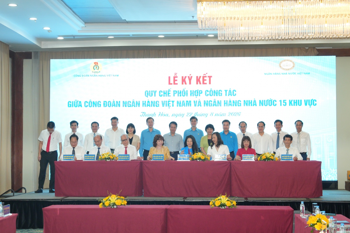 Công đoàn Ngân hàng Việt Nam ký kết Quy chế phối hợp công tác với Ngân hàng Nhà nước 15 chi nhánh khu vực Công đoàn Ngân hàng Việt Nam ký kết Quy chế phối hợp công tác với Ngân hàng Nhà nước 15 chi nhánh khu vực