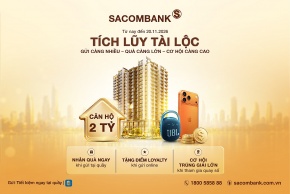 SACOMBANK mang loạt ưu đãi đến khách hàng gửi tiết kiệm với chương trình “Tích lũy tài lộc”