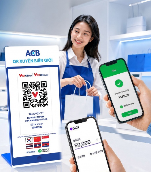 ACB miễn phí thanh toán QR xuyên biên giới cho khách hàng cá nhân