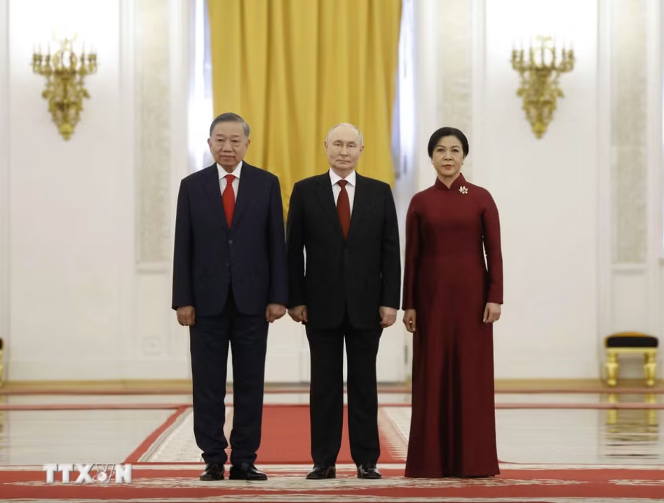 Tổng thống Nga Putin chủ trì Lễ đón Tổng Bí thư, Chủ tịch nước Tô Lâm cùng Phu nhân