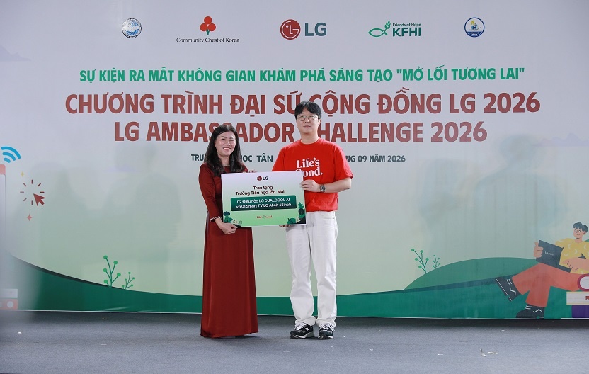 Không gian Khám phá Sáng tạo _Mở lối Tương lai_ nằm trong khuôn khổ chương trình Đại sứ Cộng đồng LG 2026 Không gian Khám phá Sáng tạo _Mở lối Tương lai_ nằm trong khuôn khổ chương trình Đại sứ Cộng đồng LG 2026