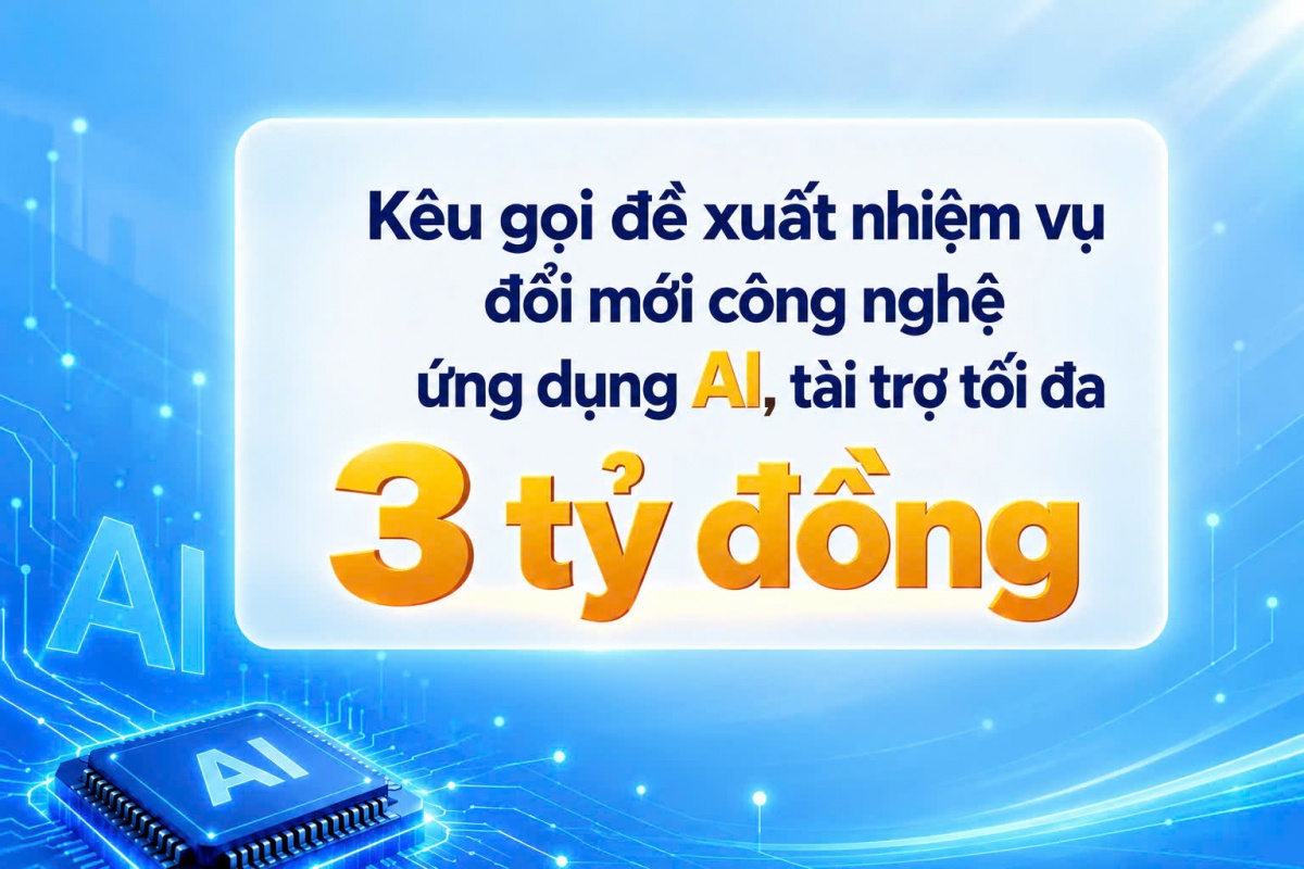 Ứng dụng AI vào bài toán thực tế có thể được tài trợ tới 3 tỷ đồng