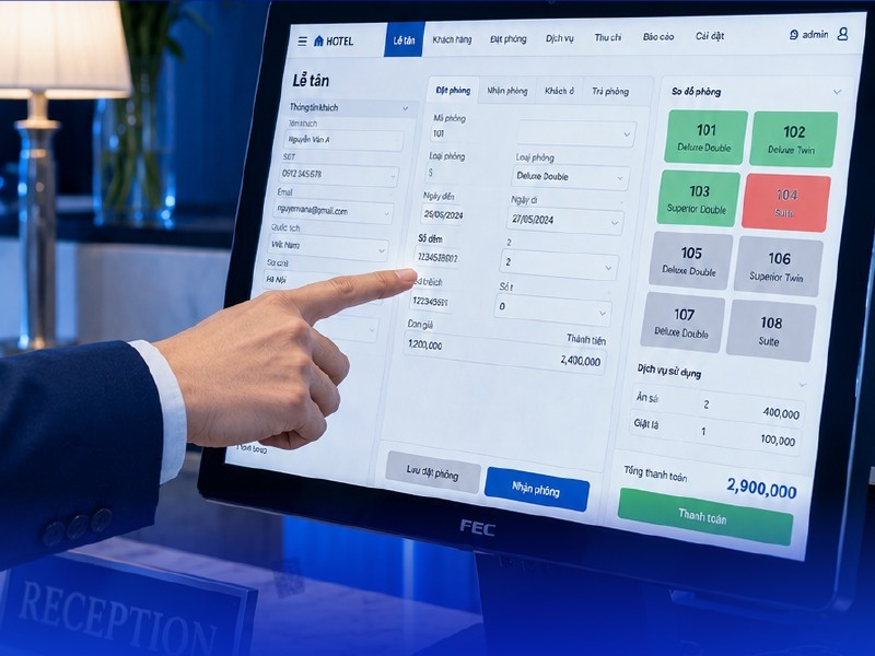 DigiHotel đưa các nghiệp vụ quản lý phòng, vận hành và thanh toán về cùng một hệ thống