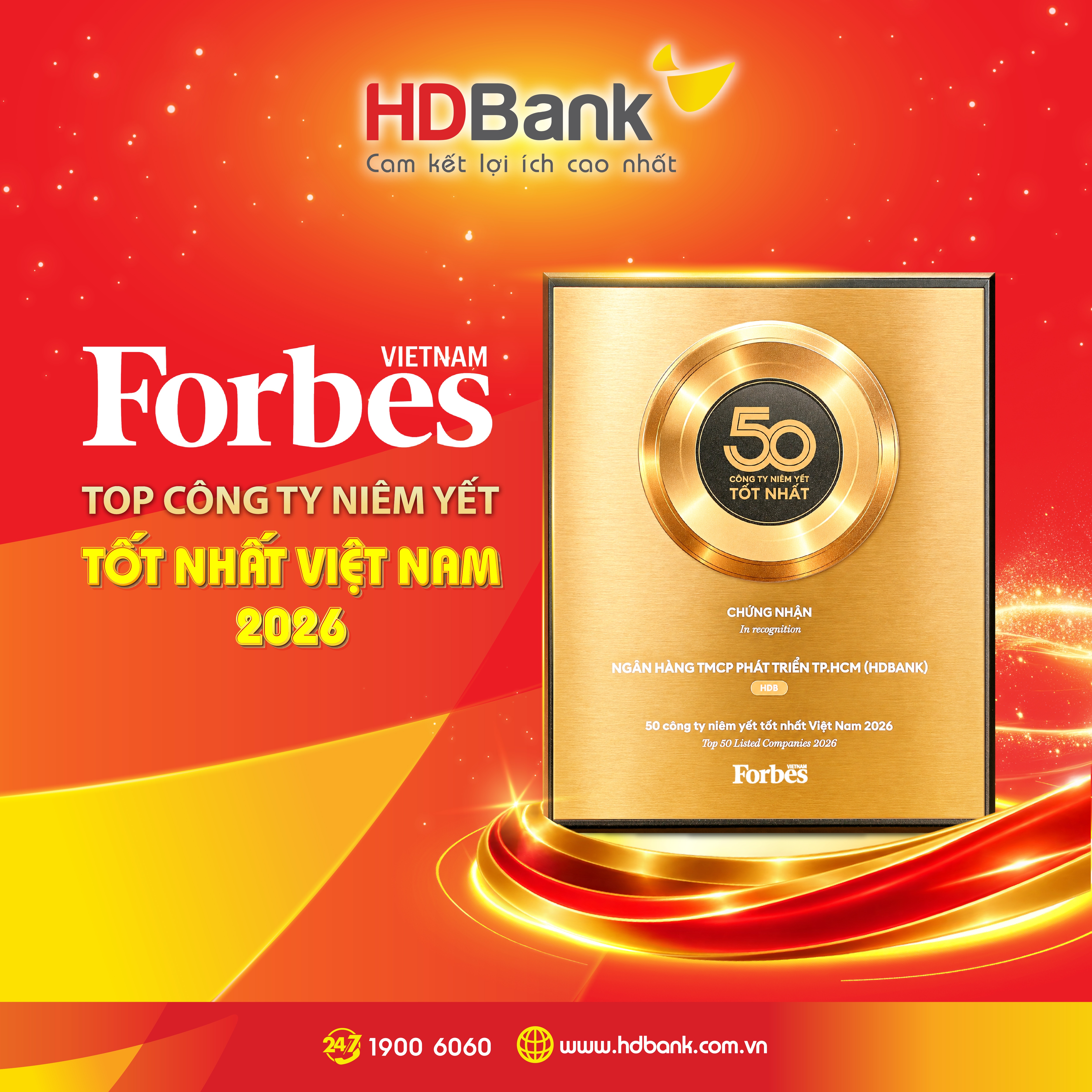 HDBank tiếp tục vào top 50 Forbes Việt Nam trong  bước chuyển lớn của thị trường vốn