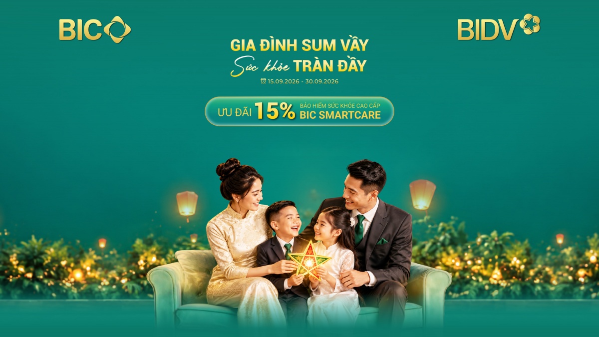 Mừng Tết đoàn viên: BIC ưu đãi 15% phí bảo hiểm sức khoẻ cao cấp BIC SmartCare Mừng Tết đoàn viên: BIC ưu đãi 15% phí bảo hiểm sức khoẻ cao cấp BIC SmartCare