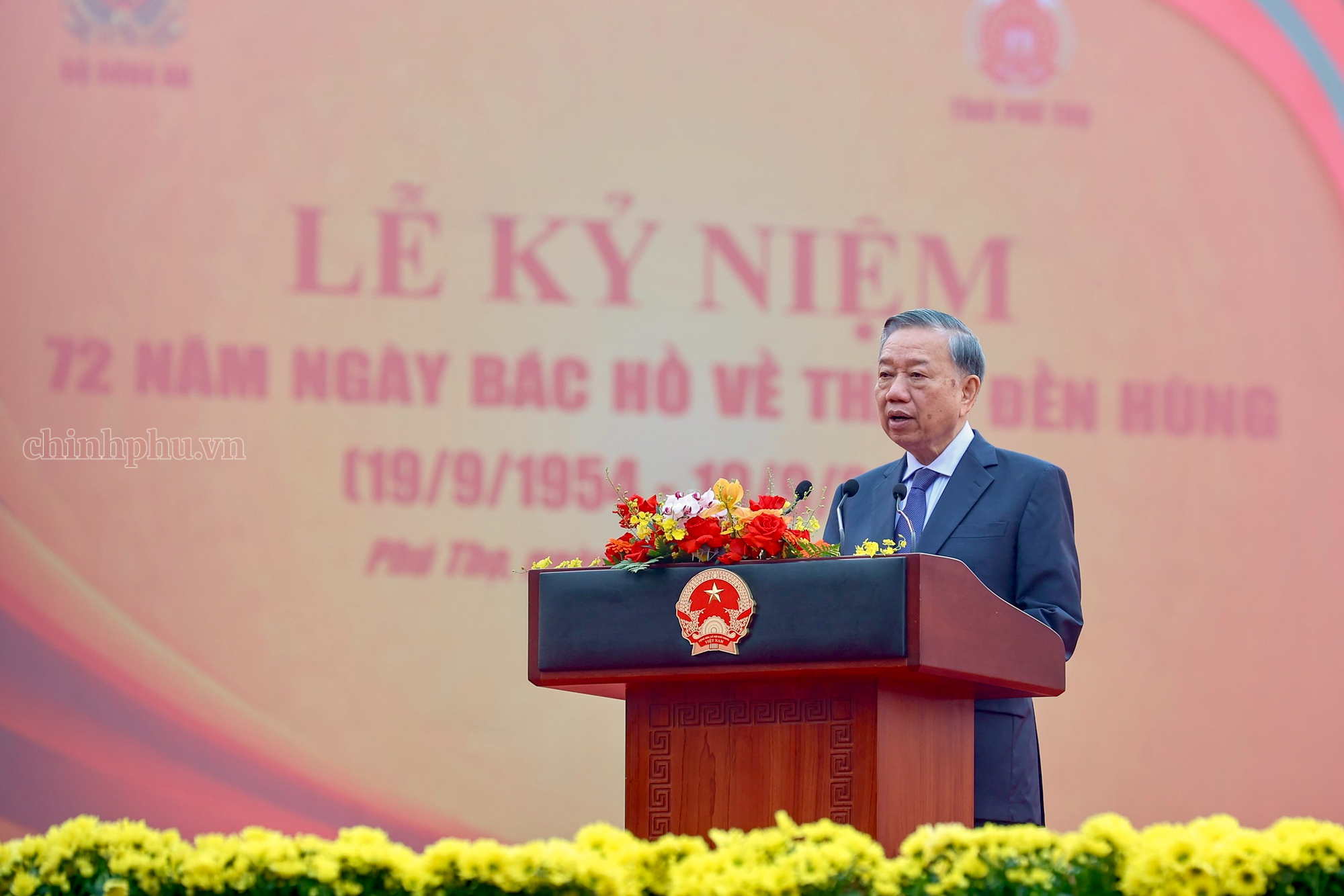 Phát biểu của Tổng Bí thư, Chủ tịch nước Tô Lâm tại Lễ kỷ niệm 72 năm Ngày Bác Hồ về thăm Đền Hùng Phát biểu của Tổng Bí thư, Chủ tịch nước Tô Lâm tại Lễ kỷ niệm 72 năm Ngày Bác Hồ về thăm Đền Hùng- Ảnh 1.