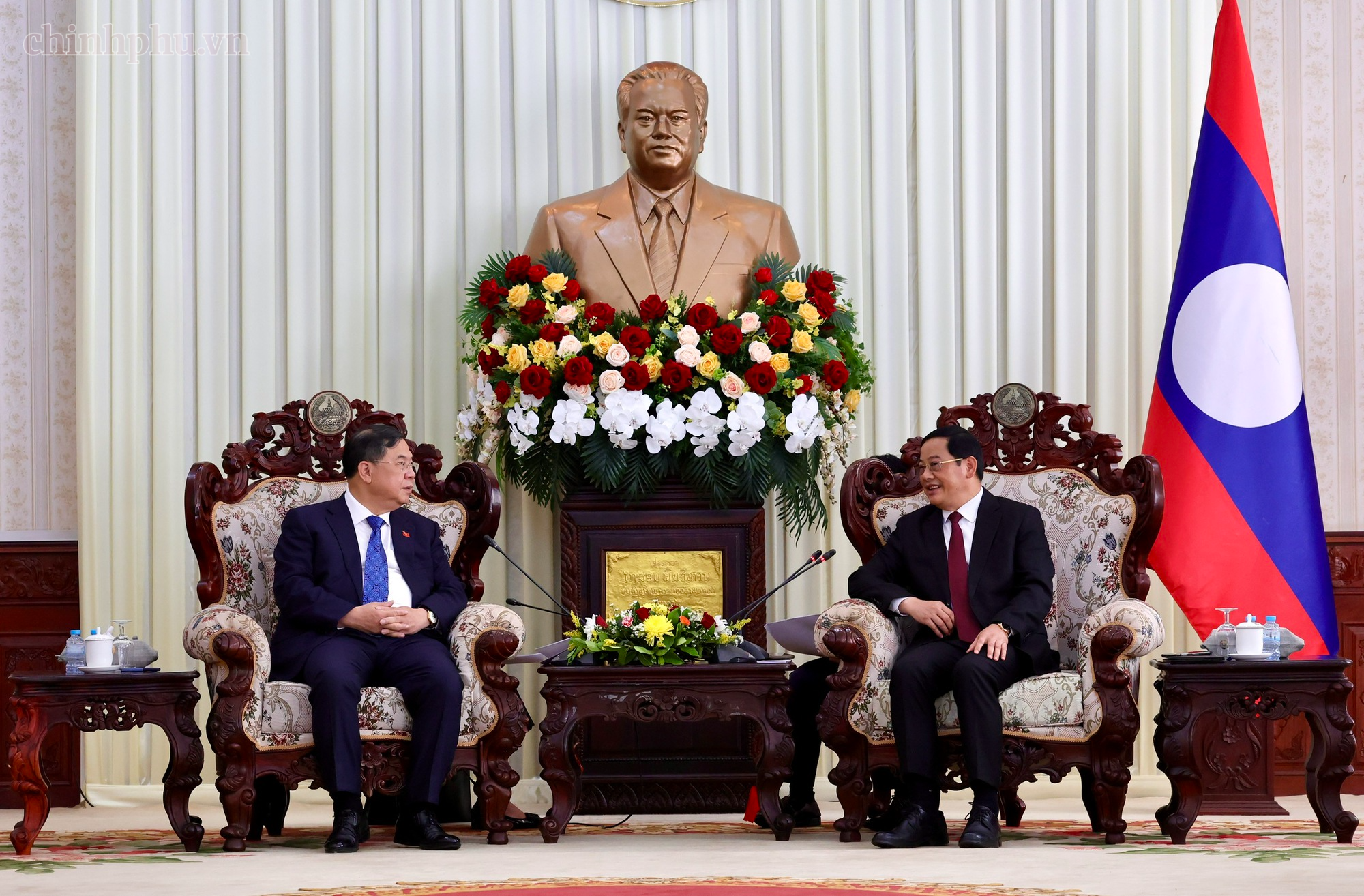Phó Thủ tướng Thường trực Phạm Gia Túc chào xã giao Tổng Bí thư, Chủ tịch nước và Thủ tướng Lào- Ảnh 5.