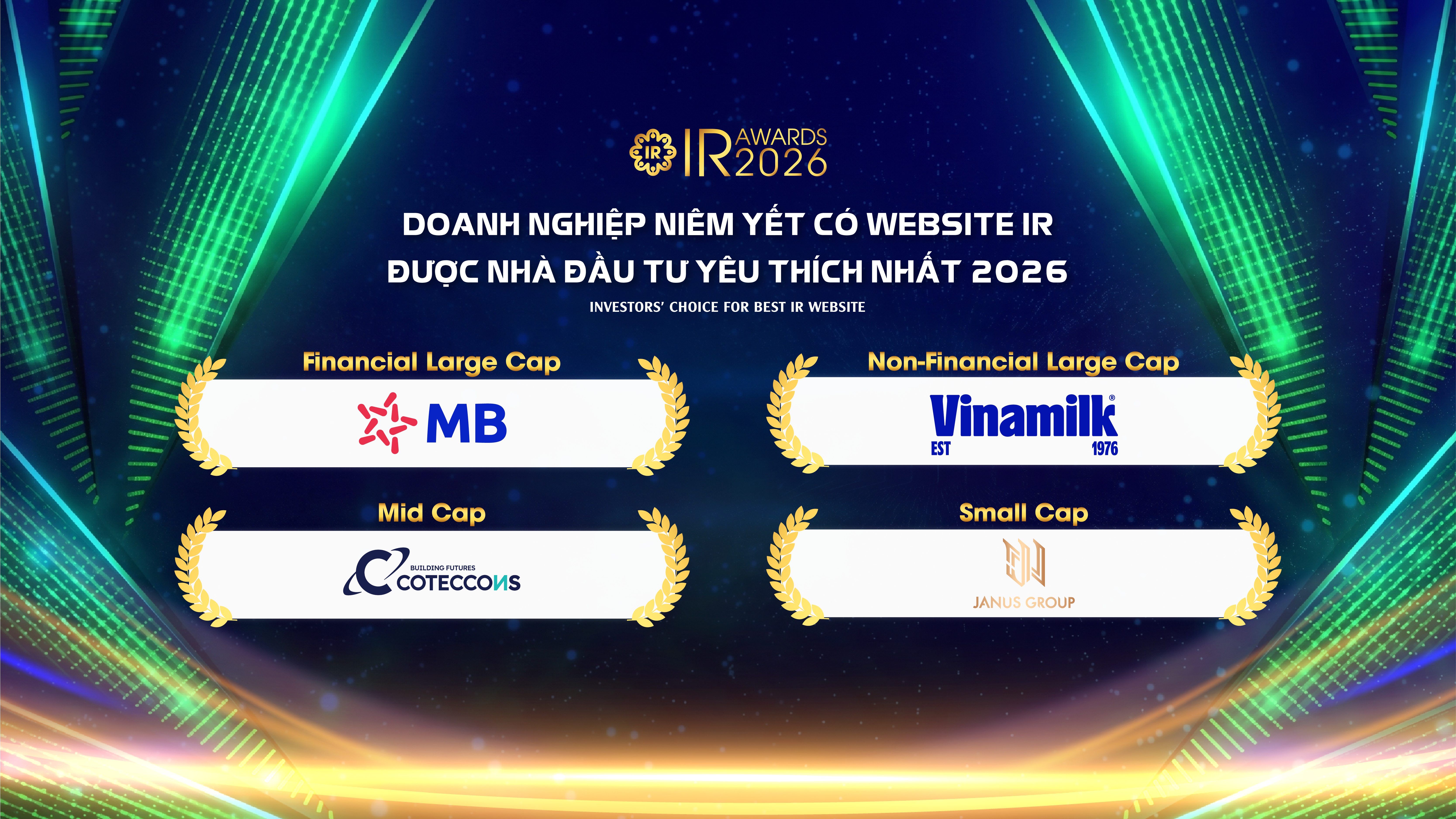 Lễ vinh danh IR Awards 2026: 16 năm nâng tầm tính minh bạch và chuẩn mực quan hệ nhà đầu tư tại Việt Nam Lễ vinh danh IR Awards 2026: 16 năm nâng tầm tính minh bạch và chuẩn mực quan hệ nhà đầu tư tại Việt Nam