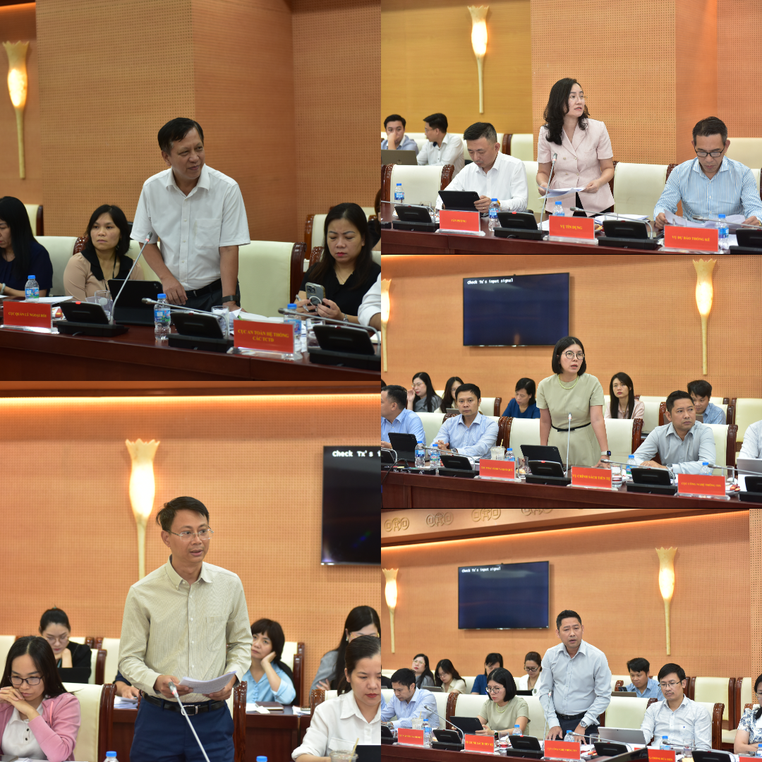 Đại diện lãnh đạo các đơn vị thuộc NHNN trao đổi ý kiến tại buổi làm việc Đại diện lãnh đạo các đơn vị thuộc NHNN trao đổi ý kiến tại buổi làm việc