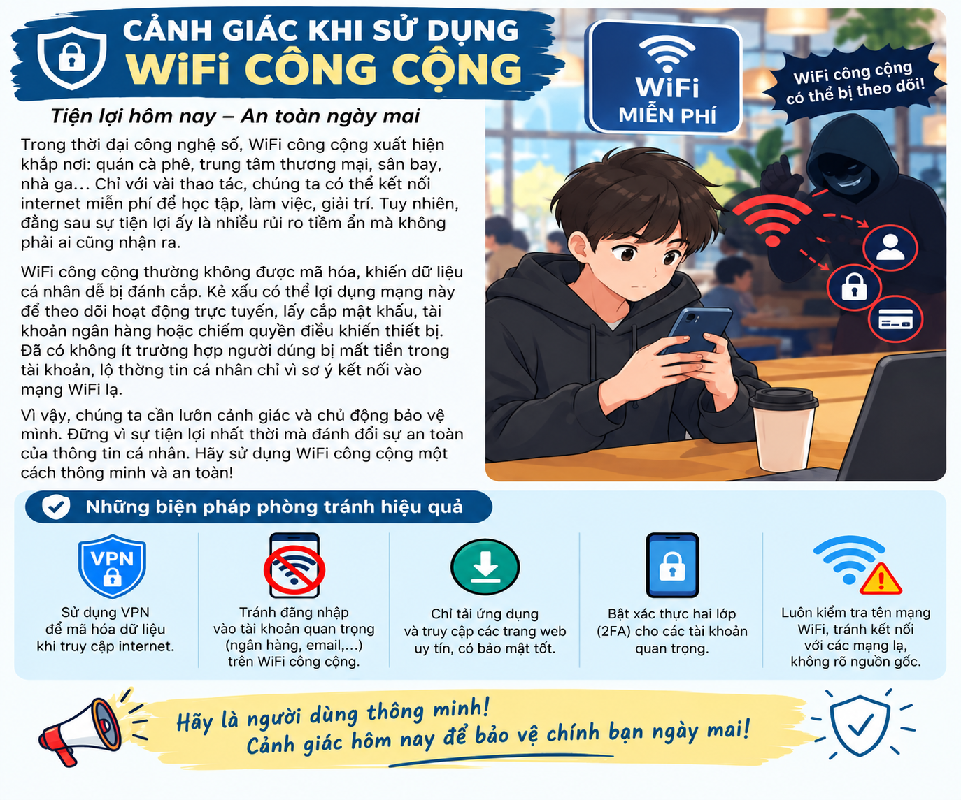 Người dân hay dùng WiFi khi đi cà phê cần chú ý thông báo mới nhất từ công an