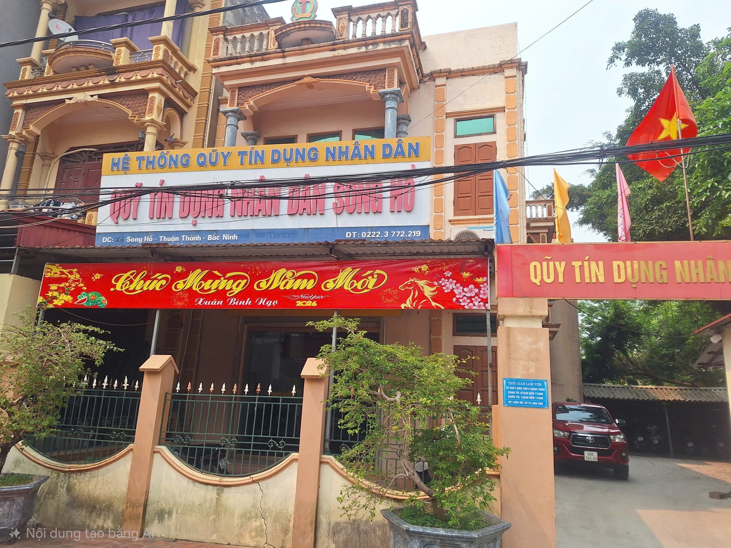 Quỹ tín dụng nhân dân Song Hồ thông báo thay đổi nội dung Giấy phép hoạt động