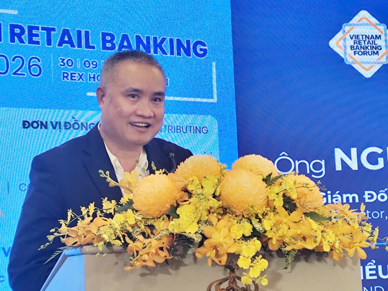 Ông Nguyễn Đức Lệnh, Phó Giám đốc NHNN chi nhánh Khu vực 2 nhấn mạnh việc phối hợp giữa các cơ quan để kết nối, chia sẻ những nguồn dữ liệu. Ảnh: Th. Bình 