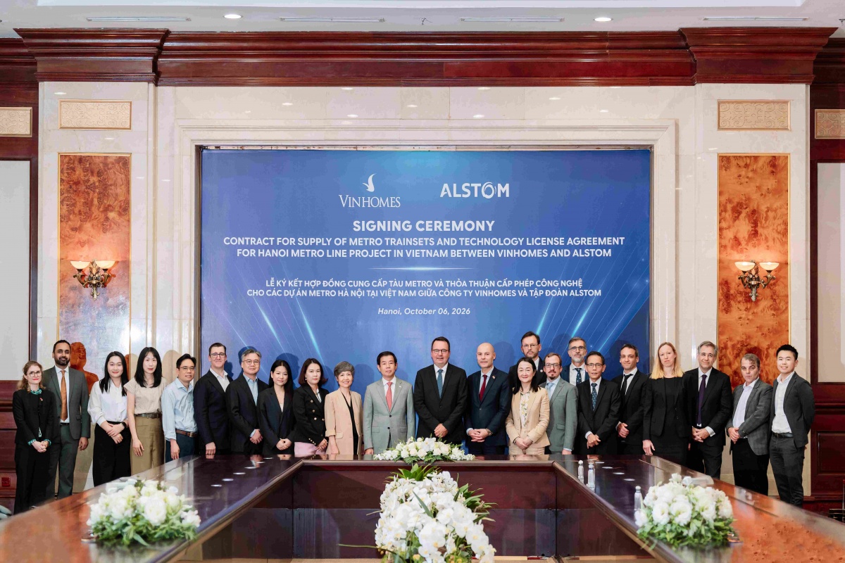 Vingroup và Alstom hợp tác công nghệ để phát triển tuyến đường sắt đô thị Hà Nội thế hệ mới
