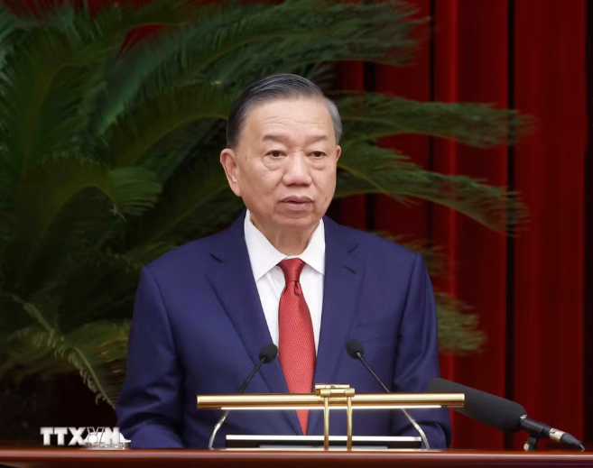 Hình ảnh: Tổng Bí thư, Chủ tịch nước Tô Lâm phát biểu bế mạc Hội nghị Trung ương 4 khóa XIV số 1
