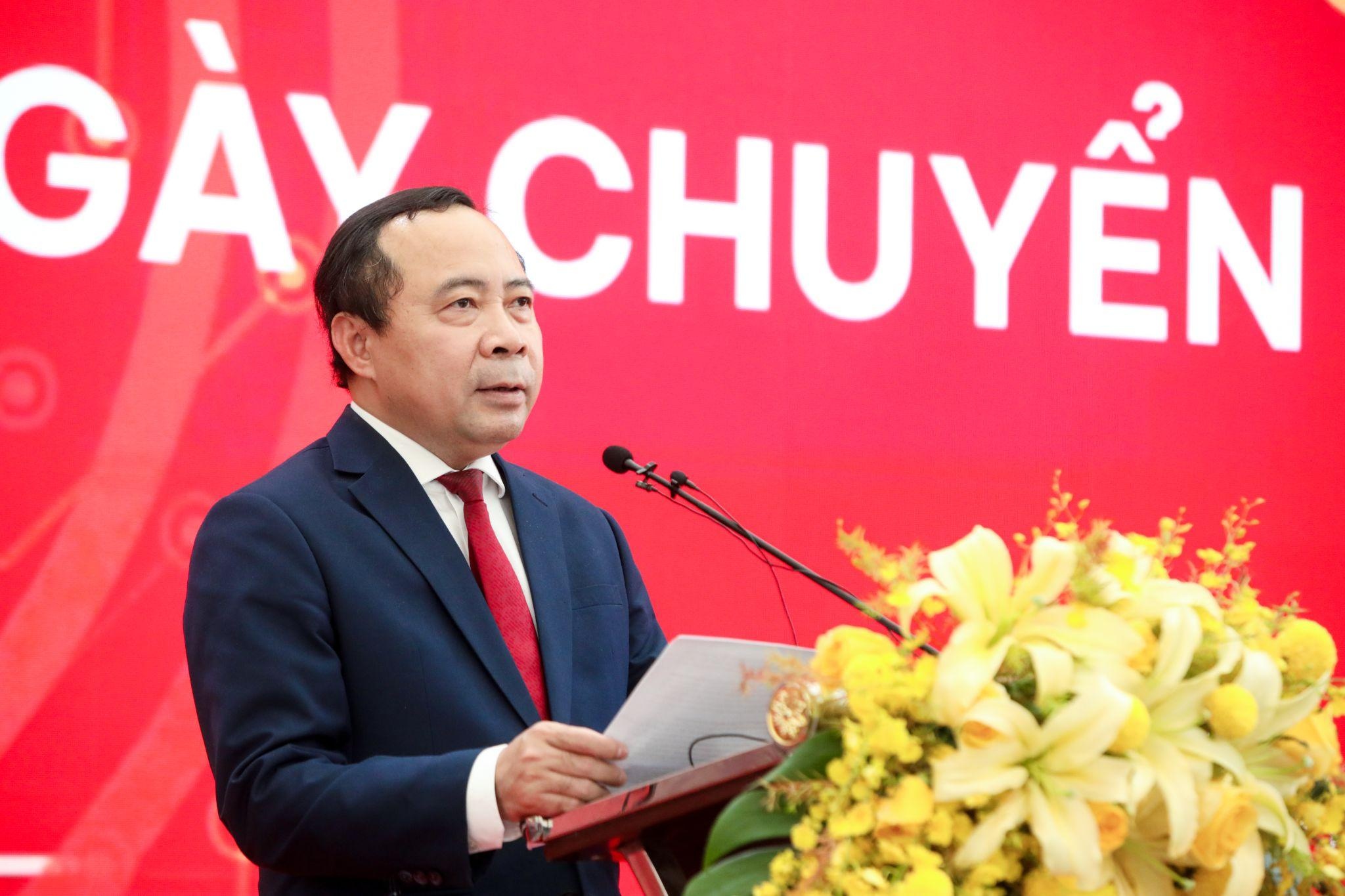 Ảnh 1: Bộ trưởng Bộ Khoa học và Công nghệ Vũ Hải Quân phát biểu tại Lễ kỷ niệm hưởng ứng Ngày Chuyển đổi số quốc gia