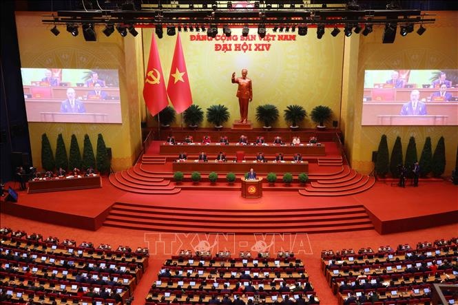 Phiên khai mạc Đại hội XIV của Đảng. Ảnh: TTXVN
