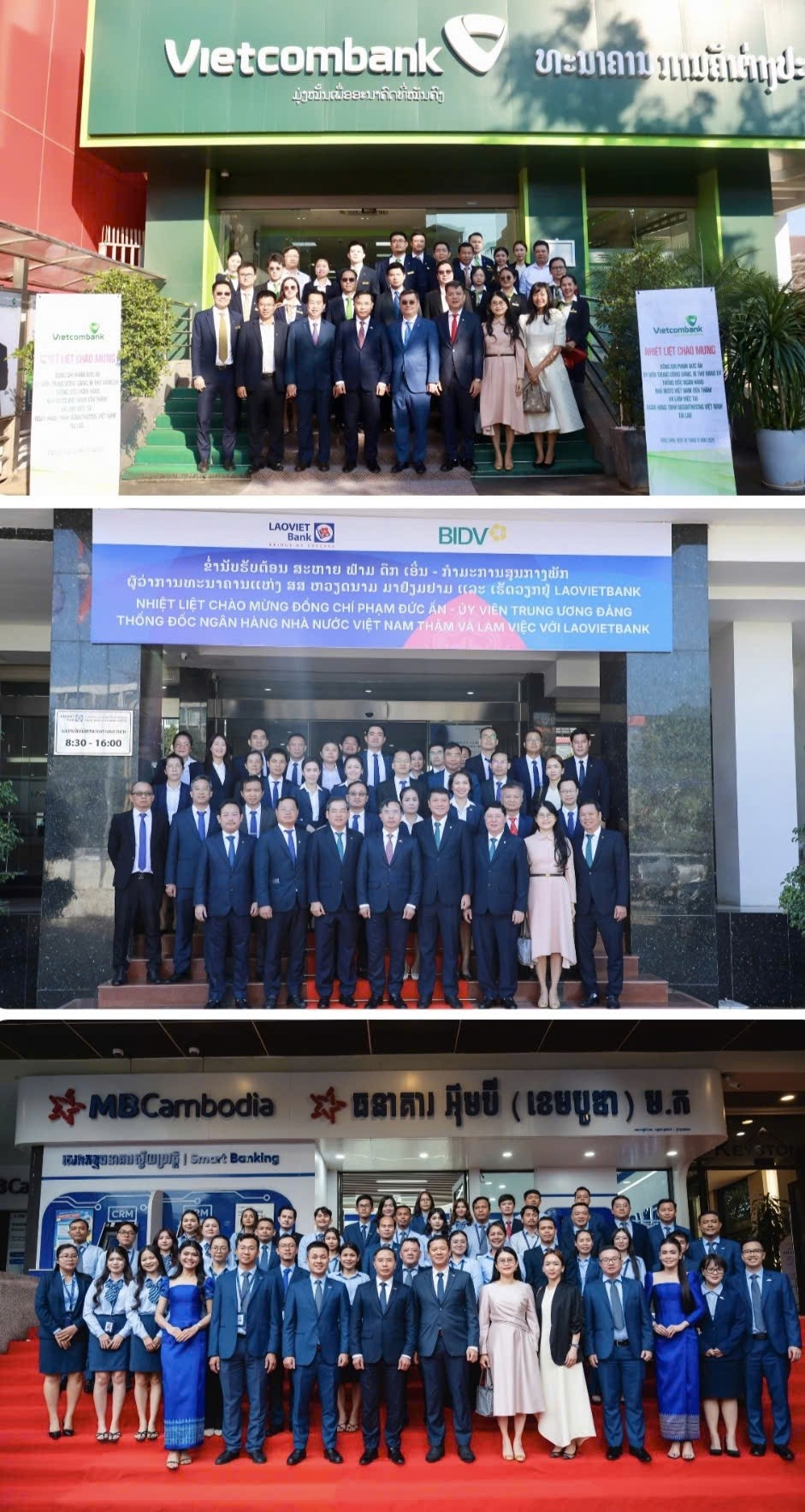 Thống đốc Phạm Đức Ấn đến thăm và làm việc với Vietcombank Lào, Lao-Viet Bank, MB Campuchia Thống đốc Phạm Đức Ấn đến thăm và làm việc với Vietcombank Lào, Lao-Viet Bank, MB Campuchia