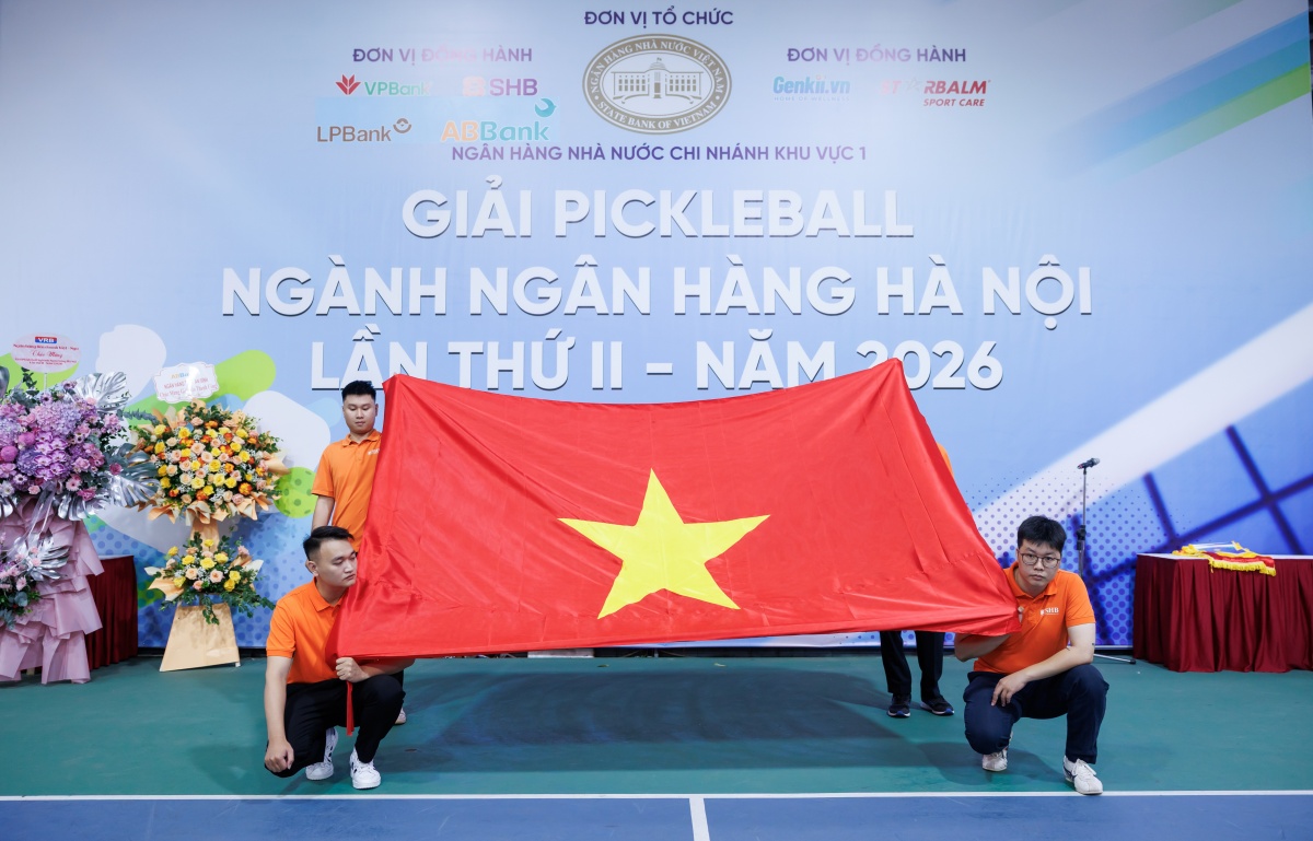 Sôi nổi Giải Pickleball ngành Ngân hàng Hà Nội lần thứ II năm 2026