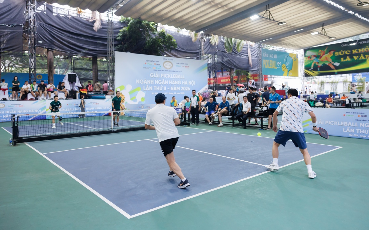 Sôi nổi Giải Pickleball ngành Ngân hàng Hà Nội lần thứ II năm 2026