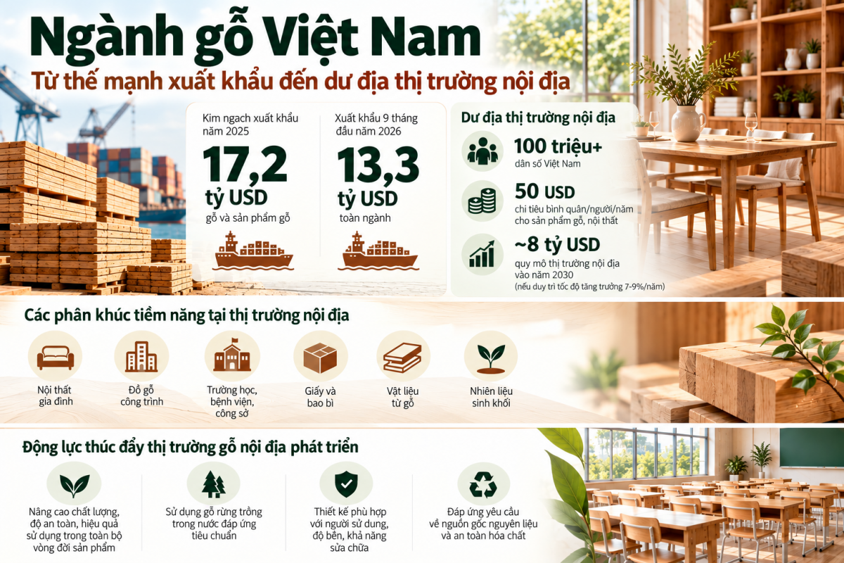 Đánh thức thị trường gỗ nội địa từ những chuẩn mực mới