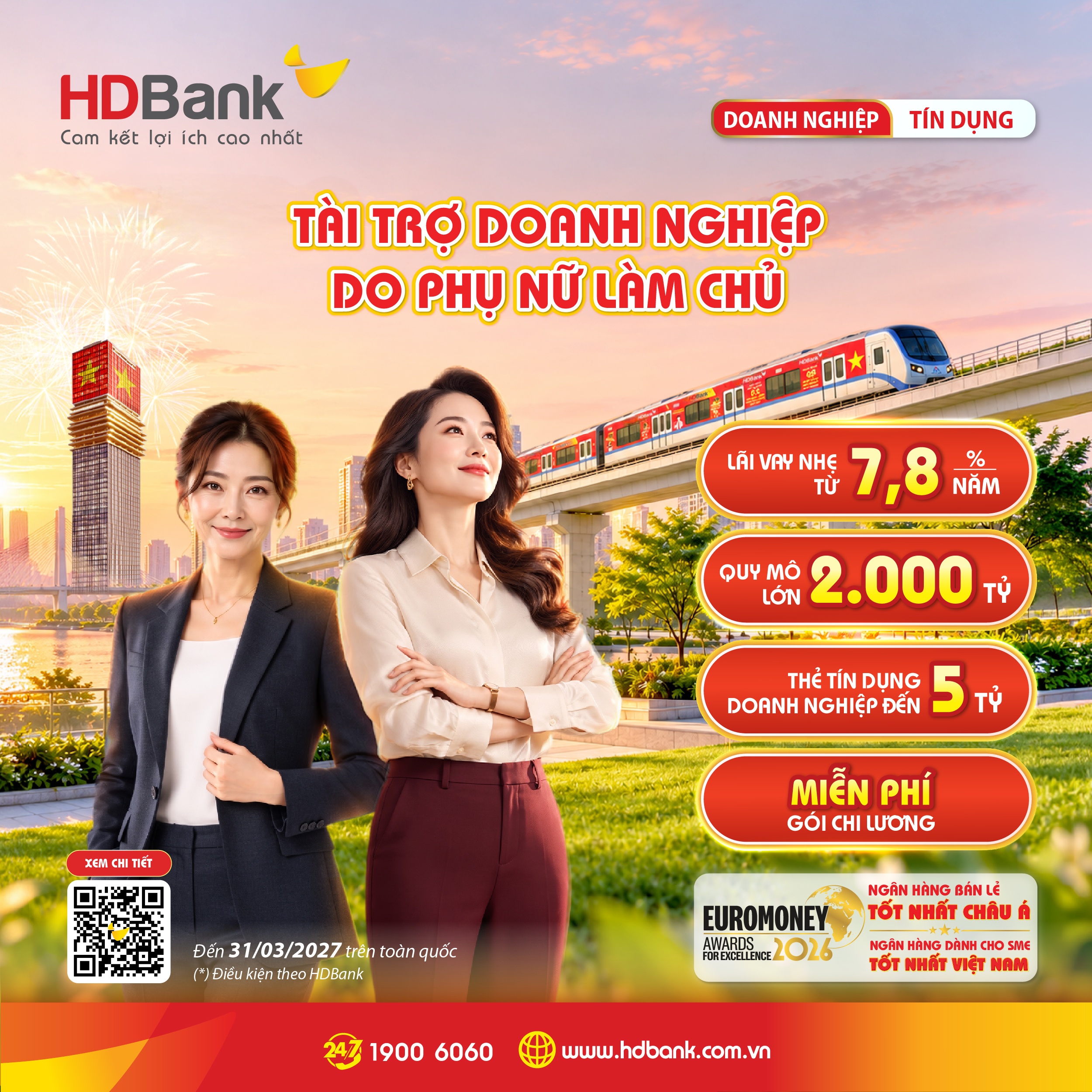 HDBank dành 2.000 tỷ đồng tiếp sức doanh nghiệp do phụ nữ làm chủ với lãi suất chỉ từ 7,8%/năm