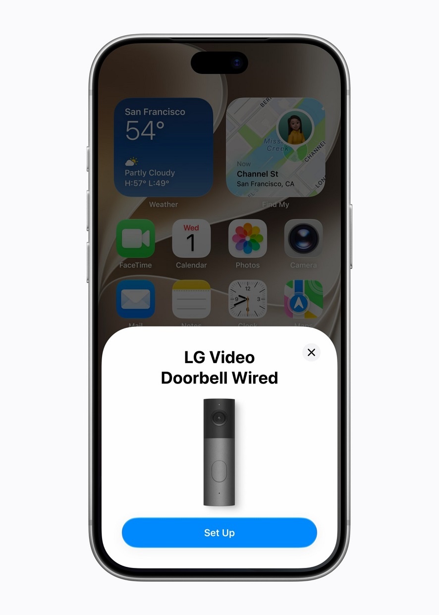 Các phụ kiện LG rất dễ thiết lập chỉ bằng một thao tác chạm trên iPhone
