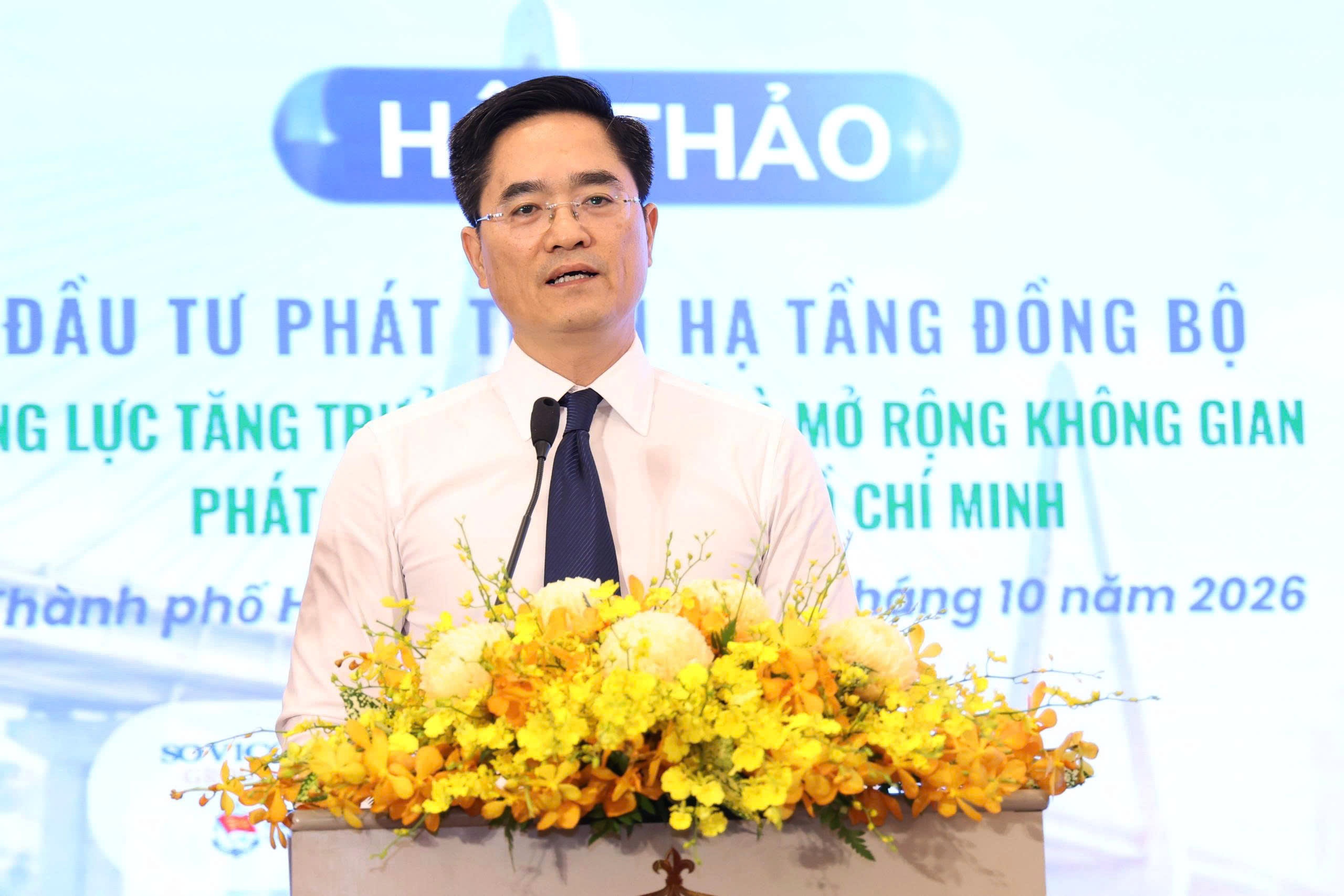 Ông Trần Quang Lâm, Giám đốc Sở Xây dựng TP. Hồ Chí Minh phát biểu tại hội thảo. Ảnh: BTC